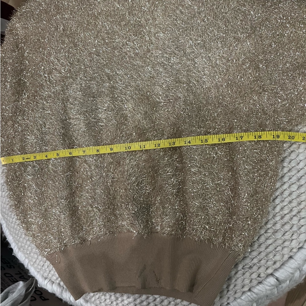 Anthropologie Maeve The Violetta Short Sleeve Tinsel Sweater Size Small - Picture 5 of 12